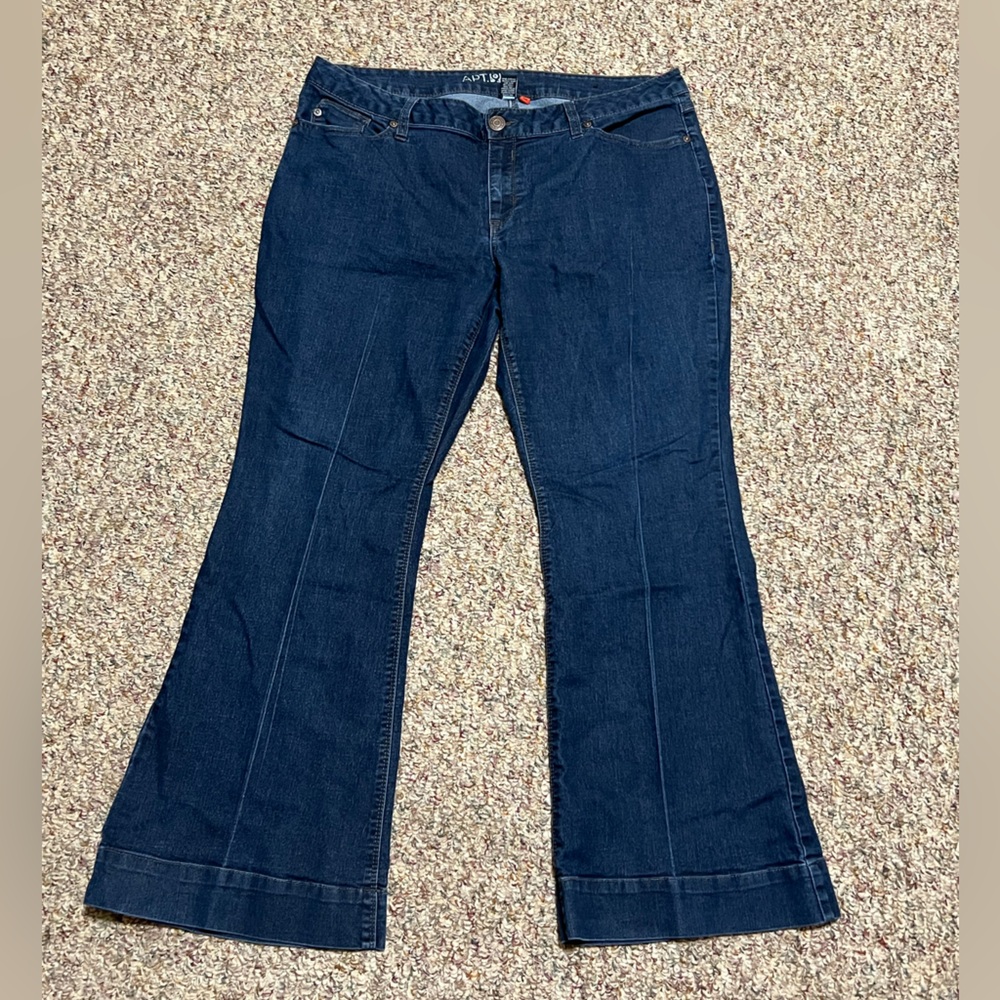 APT. 9 Blue Denim Jeans‎ size 16s, flare, size 16